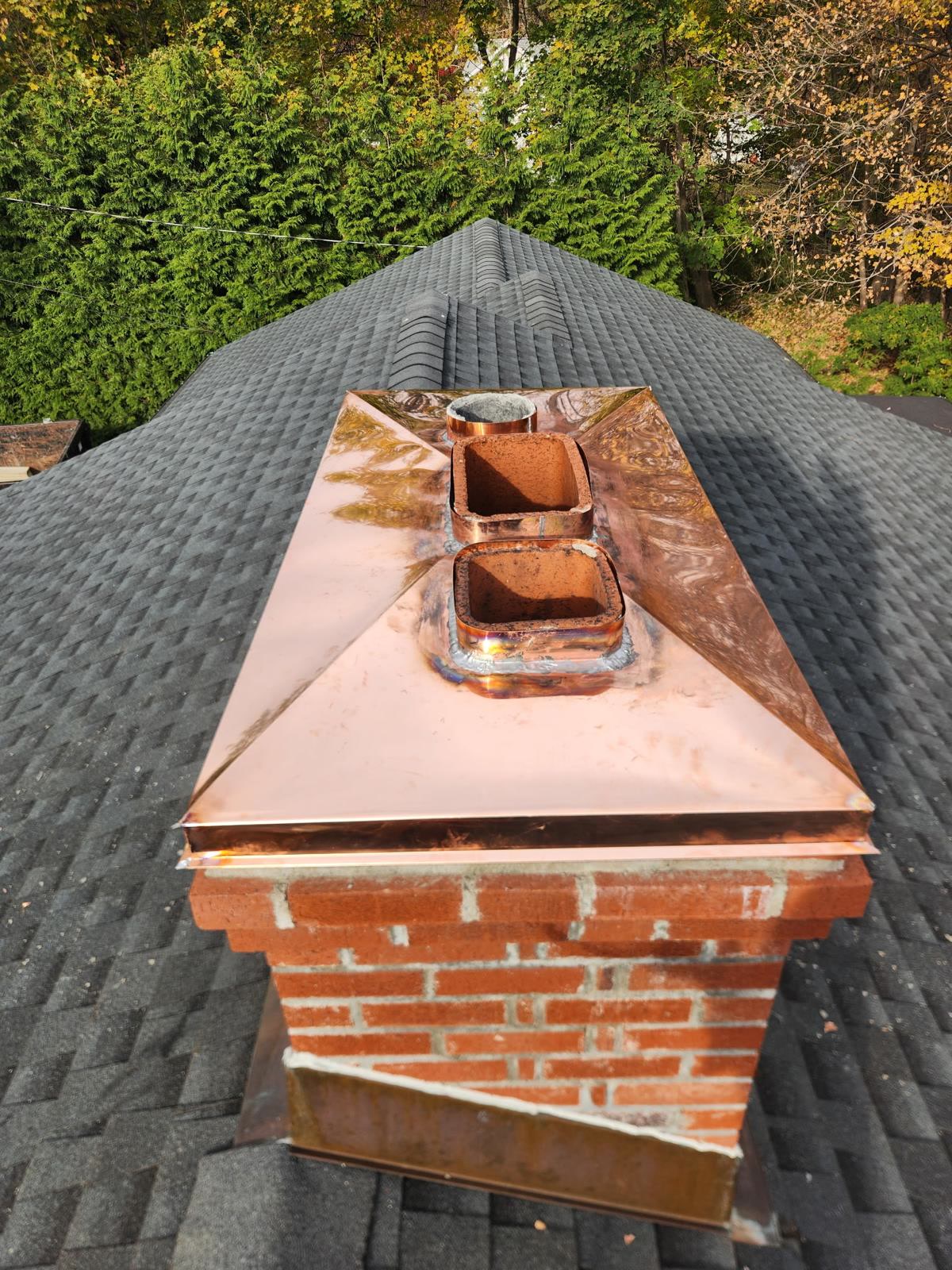 Tapa de Chimenea de Cobre - Vista Aérea